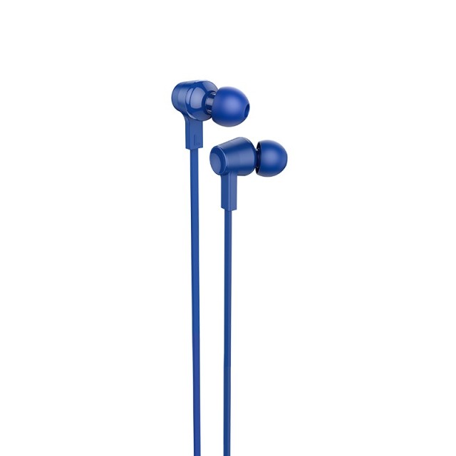 Hands Free Hoco M86 Oceanic Universal Earphones Deep Bass Stereo με 3.5mm Γωνιακό Κονέκτορα Μπλε 1.2m