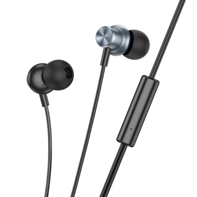 Hands Free Hoco M110 Encourage Universal Earphones Hi-Fi Stereo Deep Sound 3.5mm Γκρι 1.2m