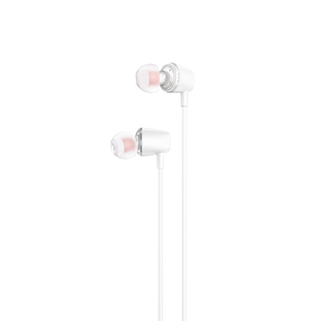 Hands Free Hoco M107 Discoverer Universal Earphones 3.5mm Λευκό 1.2m