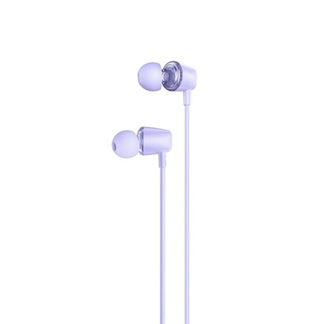 Hands Free Hoco M107 Discoverer Universal Earphones 3.5mm Μωβ 1.2m