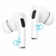 Wireless Hands Free Hoco EW63 V5.3 300mAh με 7 Ώρες Λειτουργίας και Active Noise Cancellation Συμβατό με Siri Λευκό