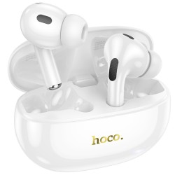 Wireless Hands Free Hoco EW60 Plus Norman TWS V5.3 300mAh με 4 Ώρες Λειτουργίας και Active Noise Cancellation Εναλλαγή Master/Slave Λευκό