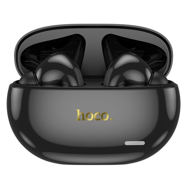 Wireless Hands Free Hoco EW60 Plus Norman TWS V5.3 300mAh με 4 Ώρες Λειτουργίας και Active Noise Cancellation Εναλλαγή Master/Slave Μαύρο