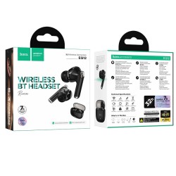 Wireless Hands Free Hoco EQ12 Rima TWS V5.3 350mAh 7 Ώρες Λειτουργίας με Πλήκτρο Ελέγχου και Συμβατό με Siri Μαύρο