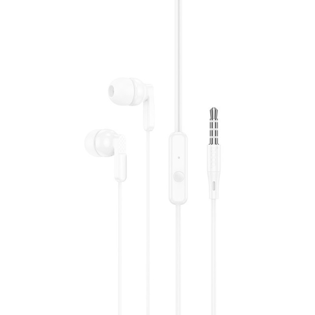 Hands Free Hoco M121 Bright Universal Earphones Hi-Fi Stereo 3.5mm Λευκό 1.2m