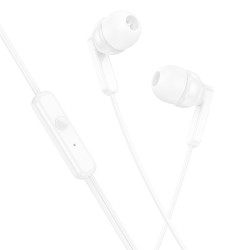 Hands Free Hoco M121 Bright Universal Earphones Hi-Fi Stereo 3.5mm Λευκό 1.2m