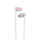 Hands Free Hoco M85 Platinum Sound Universal Earphones Stereo 3.5mm Deep Bass Ασημί 1.2m