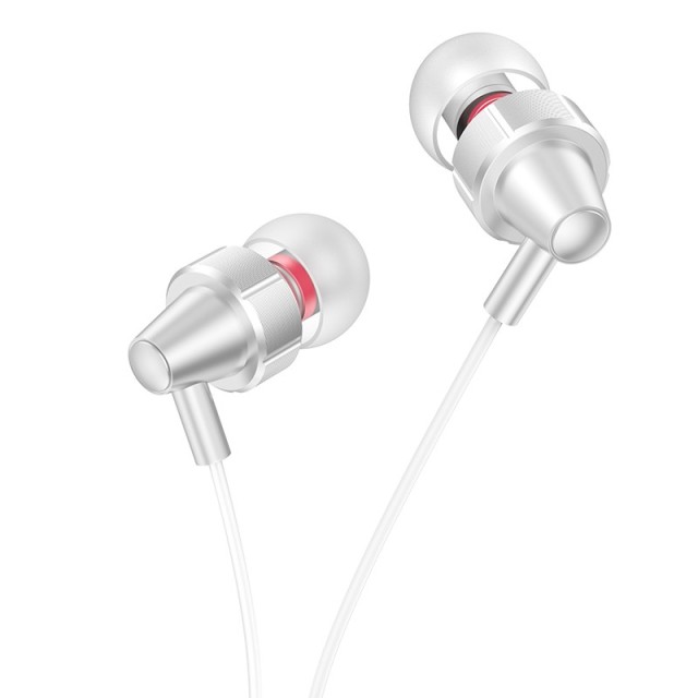 Hands Free Hoco M90 Delight Earphones Deep Bass Stereo USB-C Συμβατά με Όλες τις Συσκευές USB-C Συμβατά με Όλες τις Συσκευές USB-C Ασημί 1.2m