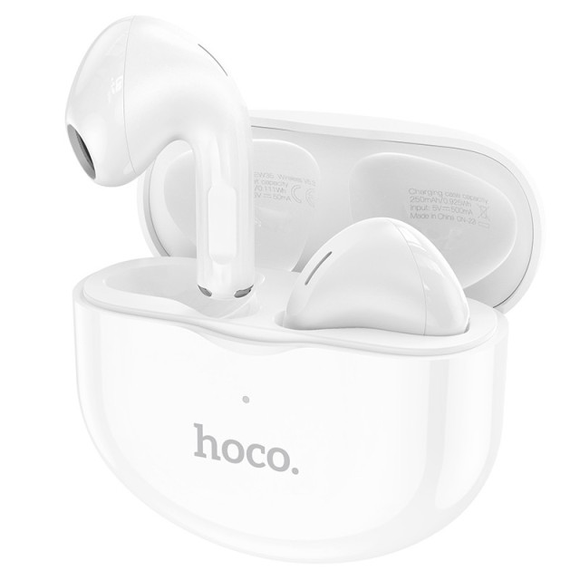 Wireless Hands Free Hoco EW35 Sonido V5.3 250mAh με Εναλλαγή Master/Slave και 4 Ώρες Ομιλίας Λευκά