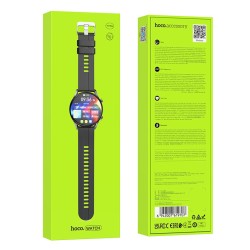 Smartwatch Hoco Y7 Pro IP67 με Δυνατότητα Κλήσεων Silicon Band Metal Grey