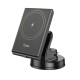 Βάση Στήριξης Αυτοκινήτου Hoco HW20 Precious με Magnetic Wireless Fast Charger έως 15W USB Μαύρη 4.5"-7"