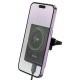 Βάση Στήριξης Αυτοκινήτου Hoco HW19 Precious με Magnetic Wireless Fast Charger έως 15W USB Μαύρη 4.5"-7"