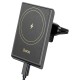 Βάση Στήριξης Αυτοκινήτου Hoco HW19 Precious με Magnetic Wireless Fast Charger έως 15W USB Μαύρη 4.5"-7"