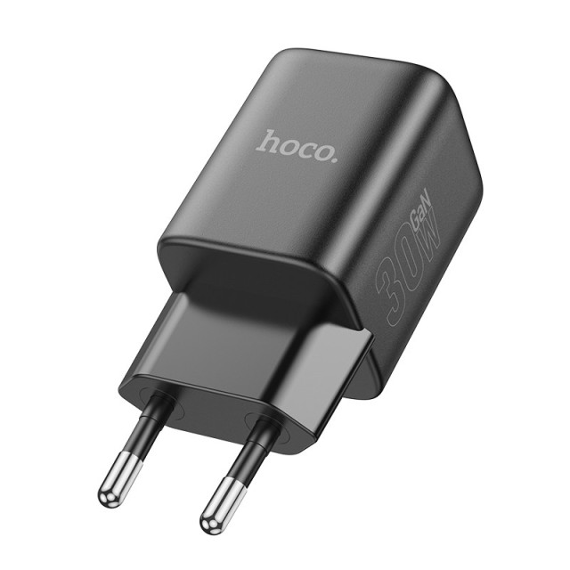 Φορτιστής Ταξιδίου Hoco N43 Vista με USB PD30W GaN Tech Small Size Μαύρος