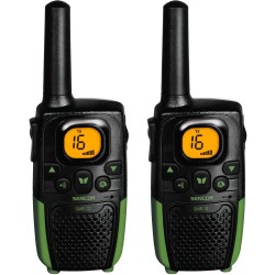 Walkie Talkie Σετ 2τεμ. με Yποδοχή Hands Free 2.5mm Εύρος Κάλυψης 7 km 3ΑΑΑ Sencor SMR 131 Μαύρο/Πράσινο