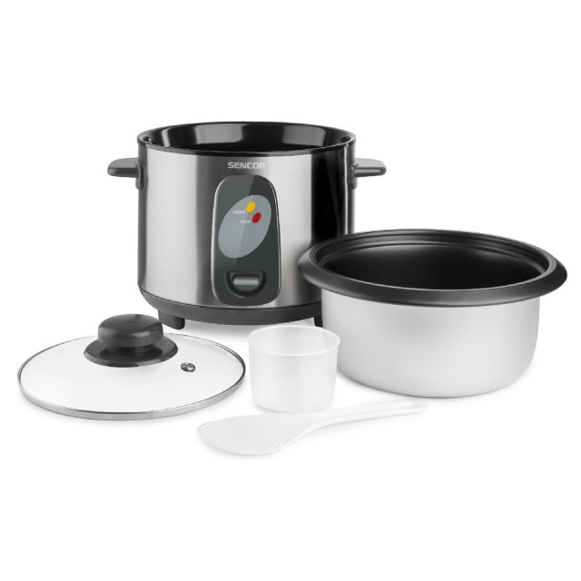 Ατμομάγειρας Ρυζιού Rice Cooker 1lt Stainless Steel Sencor SRM 1000SS Ασημί