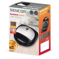 Τοστιέρα με 5 Αποσπώμενες Πλάκες CoolTouch Sencor SSM 9510SS Ασημί