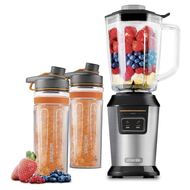 Μπλέντερ Set Smoothie Maker 600/900ml 800W Sencor SBL 7550SS Ασημί