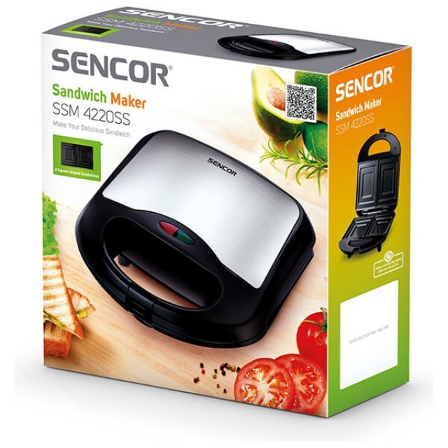 Τοστιέρα Panini Sencor SSM 4420SS Ασημί