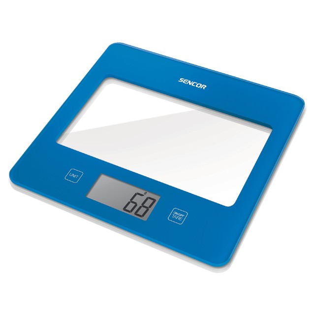 Ζυγαριά Κουζίνας 5kg UltraSlim Glass Sencor SKS 5032BL Μπλε