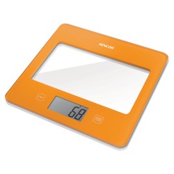 Ζυγαριά Κουζίνας 5kg UltraSlim Glass Sencor SKS 5033OR Πορτοκαλί