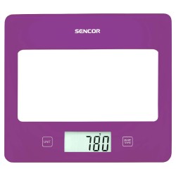 Ζυγαριά Κουζίνας 5kg UltraSlim Glass Sencor SKS 5035VT Μωβ