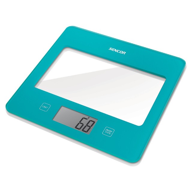 Ζυγαριά Κουζίνας 5kg UltraSlim Glass Sencor SKS 5037TQ Τιρκουάζ