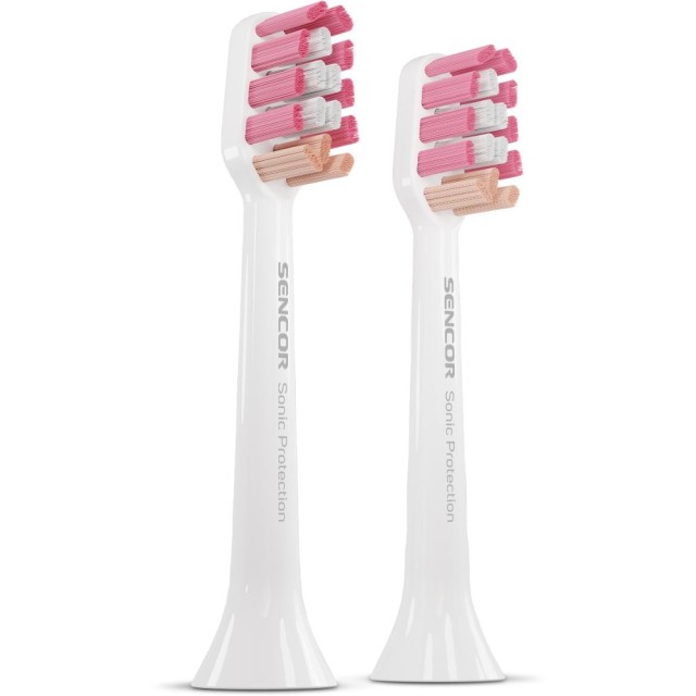 Sencor SOX 016 Ανταλλακτικές Κεφαλές 3D Shaped Ιδανικές για Βαθύ Καθαρισμό και Λεύκανση Συμβατές με Οδοντόβουρτσες Sencor SOC της Σειράς 1,2 και 3