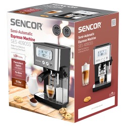 Μηχανή Espresso Ημιαυτόματη 15Bar 1.450W Sencor SES 4090SS Ασημί