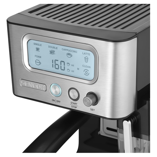 Μηχανή Espresso Ημιαυτόματη 15Bar 1.450W Sencor SES 4090SS Ασημί