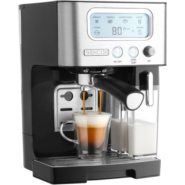 Μηχανή Espresso Ημιαυτόματη 15Bar 1.450W Sencor SES 4090SS Ασημί Μηχανή Espresso Ημιαυτόματη 15Bar 1.450W Sencor SES 4090SS Ασημί