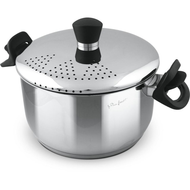 Κατσαρόλα με Καπάκι Σουρωτήρι 24cm 6lt Stainless Steel Lamart LT1206