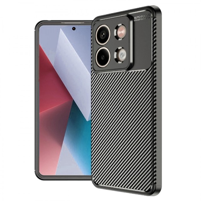 Θήκη Ancus AutoFocus Carbon Fiber για Xiaomi Redmi Note 13 Pro TPU Μαύρη