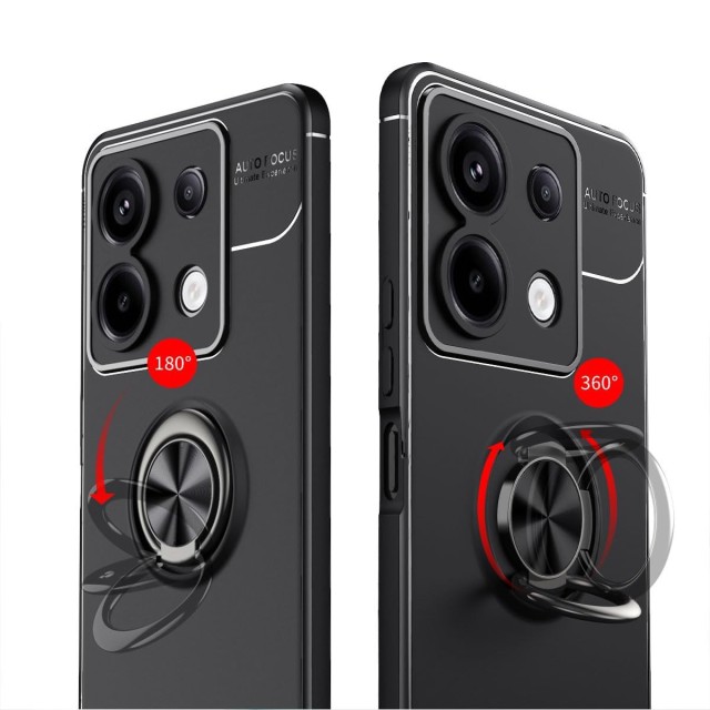 Θήκη Ancus AutoFocus Shock Proof με Ring Holder για Xiaomi Redmi Note 13 Pro Μαύρη