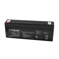 Μπαταρία Sunlight VRLA AGM (12V 2.3Ah) 0.90 kg 61mm x 39mm x 176mm