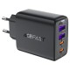 Φορτιστής Ταξιδίου Acefast A61 Fast Charging με 2xUSB-C + 2xUSB-A PD45W GaN Μαύρο