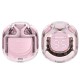 Wireless Hands Free TWS Acefast T8 Color Lotus Pink v5.3  με Led Οθόνη Noise Reduction IPX4 Περιλαμβάνει Θήκη με Λουράκι Μεταφοράς