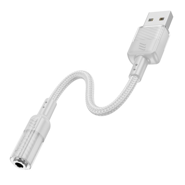 Εξωτερική Κάρτα Ήχου Hoco LS37 USB 3.5mm για Μικρόφωνο και Ήχο Λευκό