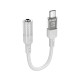 Εξωτερική Κάρτα Ήχου Hoco LS37 USB-C 3.5mm για Μικρόφωνο και Ήχο Γκρι