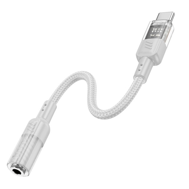 Εξωτερική Κάρτα Ήχου Hoco LS37 USB-C 3.5mm για Μικρόφωνο και Ήχο Γκρι