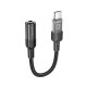 Εξωτερική Κάρτα Ήχου Hoco LS37 USB-C 3.5mm για Μικρόφωνο και Ήχο Μαύρο