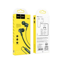 Hands Free Hoco M86 Oceanic Universal Earphones Deep Bass Stereo με 3.5mm Γωνιακό Κονέκτορα Πράσινο 1.2m