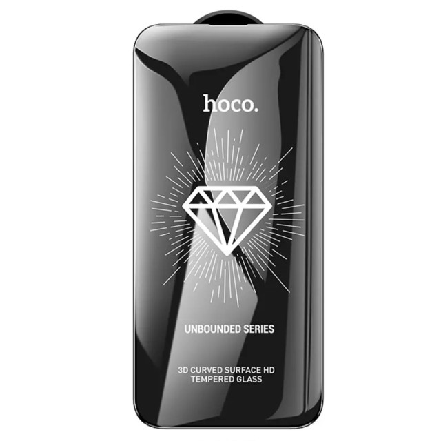 Tempered Glass Hoco Premium Series A37 120CC Large Arc Edges Dustproof 0.4mm 3D Anti-Static για Apple iPhone 15 Pro