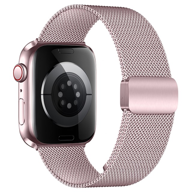 Watchband Hoco WA26 42/44/45/49mm Stainless Steel + Strong Magnetic για Apple Watch series 1/2/3/4/5/6/7/8/9/SE/SE2/Ultra/Ultra2 Rose Pink