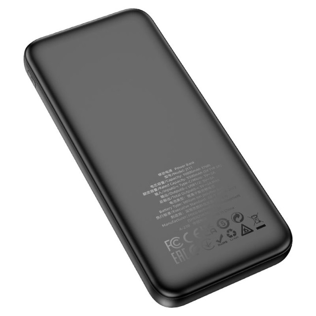 Power Bank Hoco J110A 10000mAh με 2xUSB-A Μαύρο