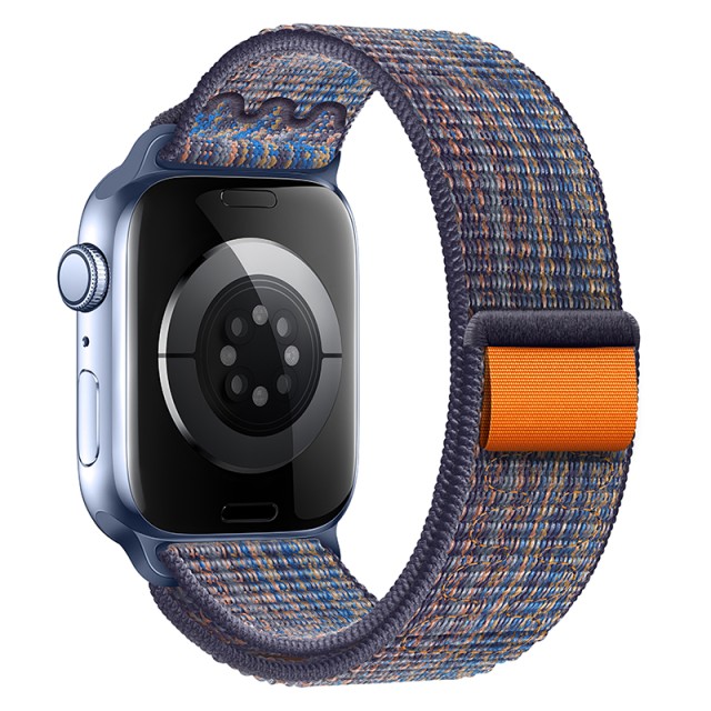 Watchband Hoco WA25 42/44/45/49mm Nylon Strap για Apple Watch series 1/2/3/4/5/6/7/8/9/SE/SE2/Ultra/Ultra2 Dynamic Royal blue with Orange