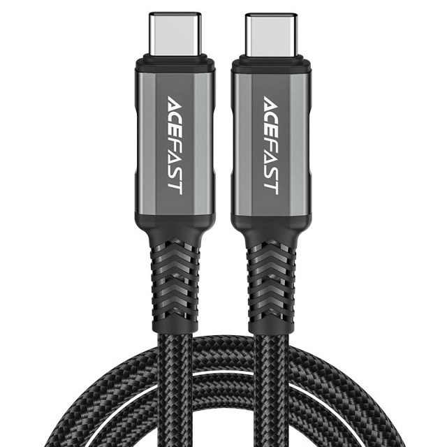 Καλώδιο Σύνδεσης Acefast USB-4 C1-09 USB-C σε USB-C Braided για Ταχεία Φόρτιση και Μεταφορά Δεδομένων PD240W 40Gbps 4K 1.2m