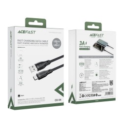 Καλώδιο Acefast C8-04 USB σε USB-C 3A Braided Μαύρο 1.2m