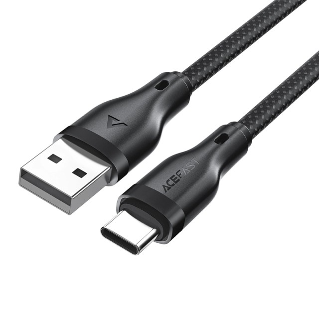 Καλώδιο Acefast C8-04 USB σε USB-C 3A Braided Μαύρο 1.2m
