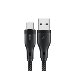 Καλώδιο Acefast C8-04 USB σε USB-C 3A Braided Μαύρο 1.2m